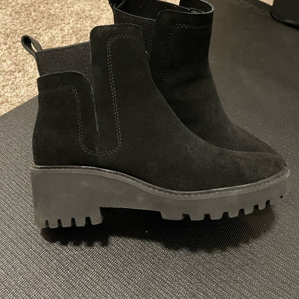 Dolce Vita Suede Black Ankle Booties